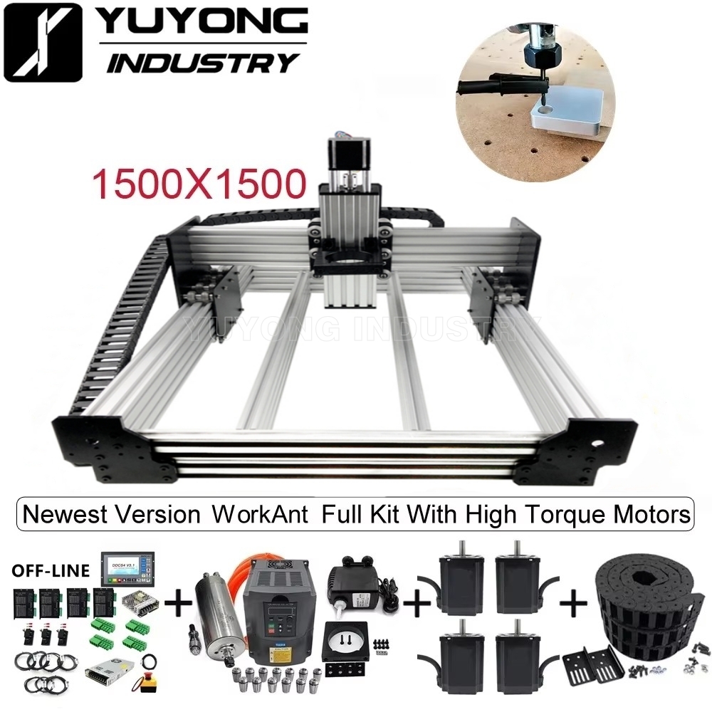 YUYONG INDUSTRY ネジ駆動 1515 最新 V2.3 新しいテンション WorkAnt CNC フルキット木材金属彫刻フライス盤