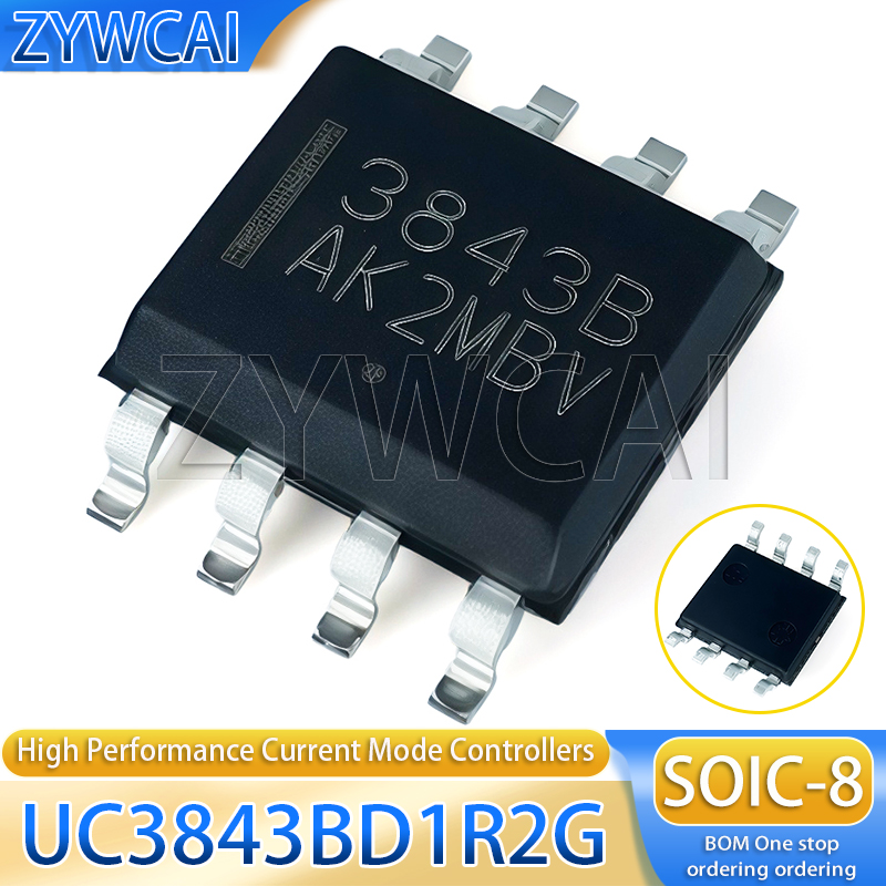 UC3843BD1R2G SOIC-8 UC3843BD 3843B 高性能電流モード コントローラ電源管理チップ