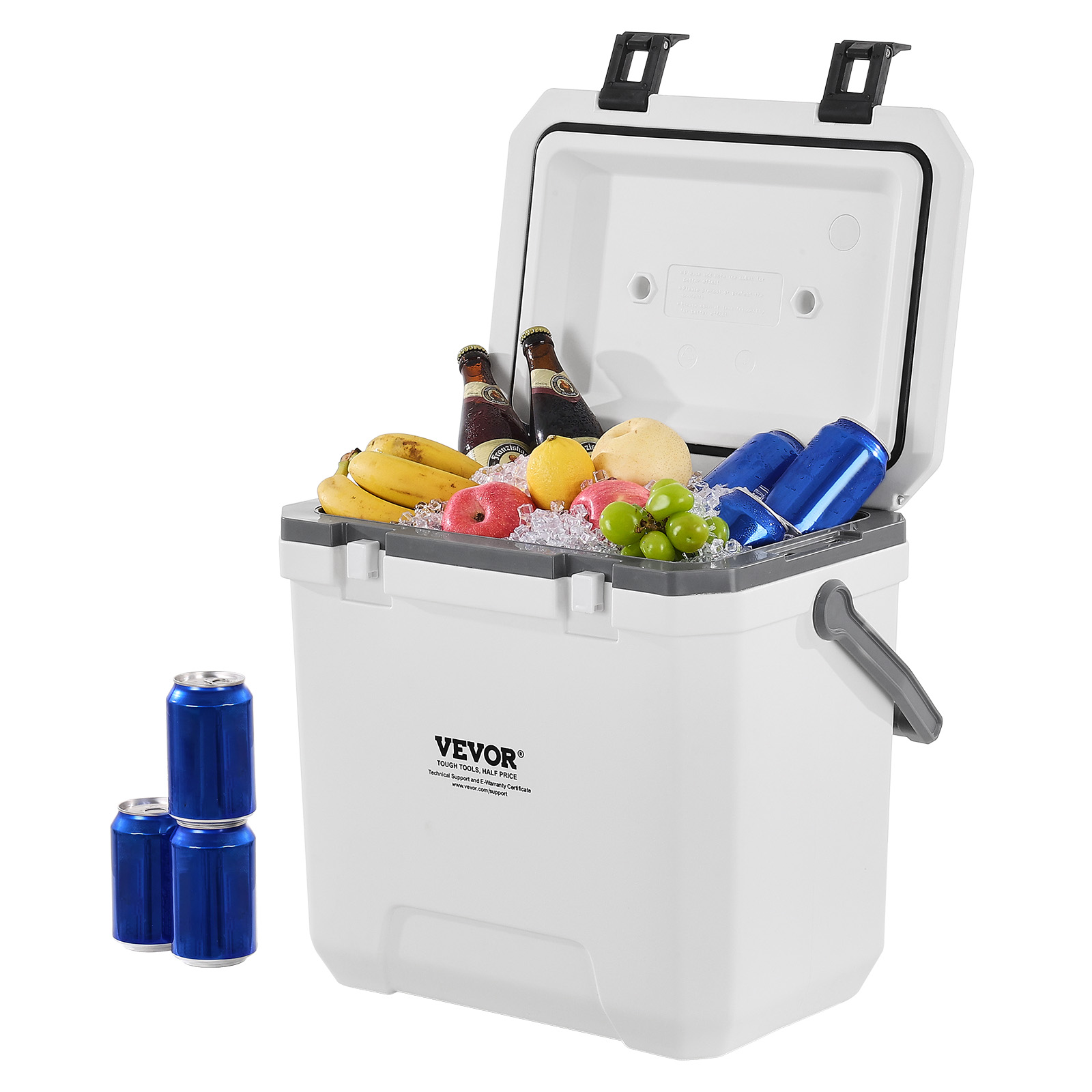 VEVOR ポータブルクーラー 21/26/38QT ハードクーラー 氷保持力に優れたハンドルとカップホルダー付き 家族のピクニックに最適