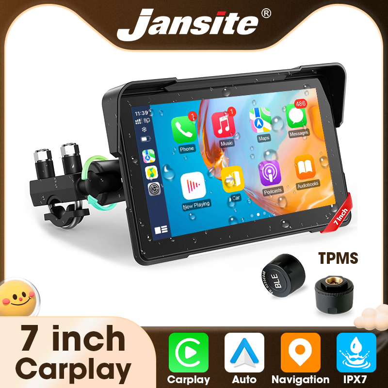 5/7 inch Motorcycle CarPlay Screen With TPMS GPS for Moto Navigation Display Screen Android Auto Digital Motorcycle Dashboard BT