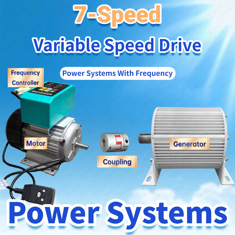 7 スピード調整可能な新エネルギー周波数 20KW の 220V モーター付き三相 AC 永久磁石発電機セット 30KW 電源システム