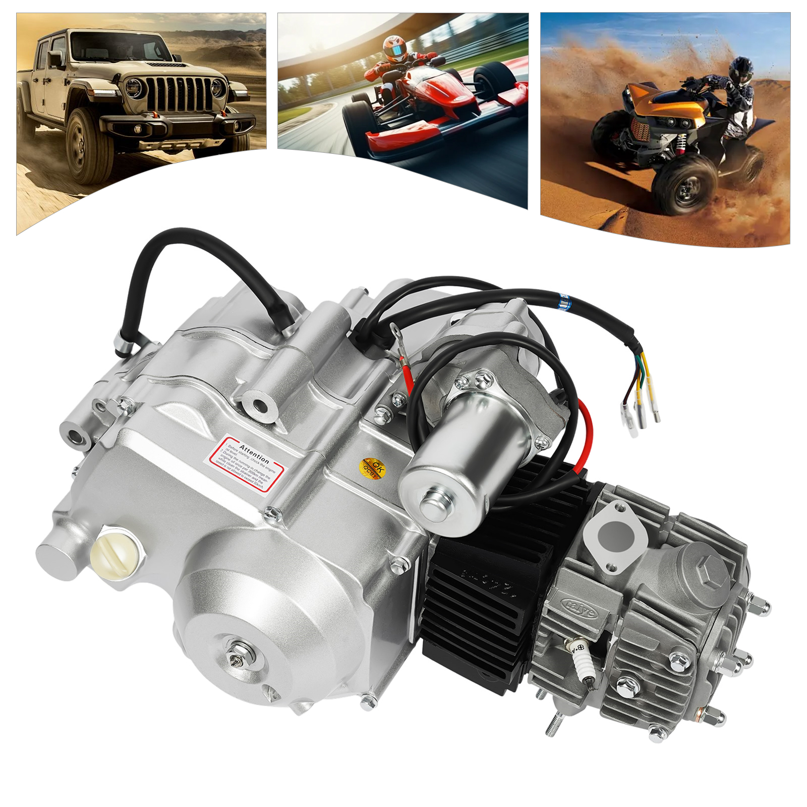 ATV用5.5KWパラレル4ストローク単気筒エンジン、125cc 4ストロークエンジンモーターキット電気スタート125CCエンジン
