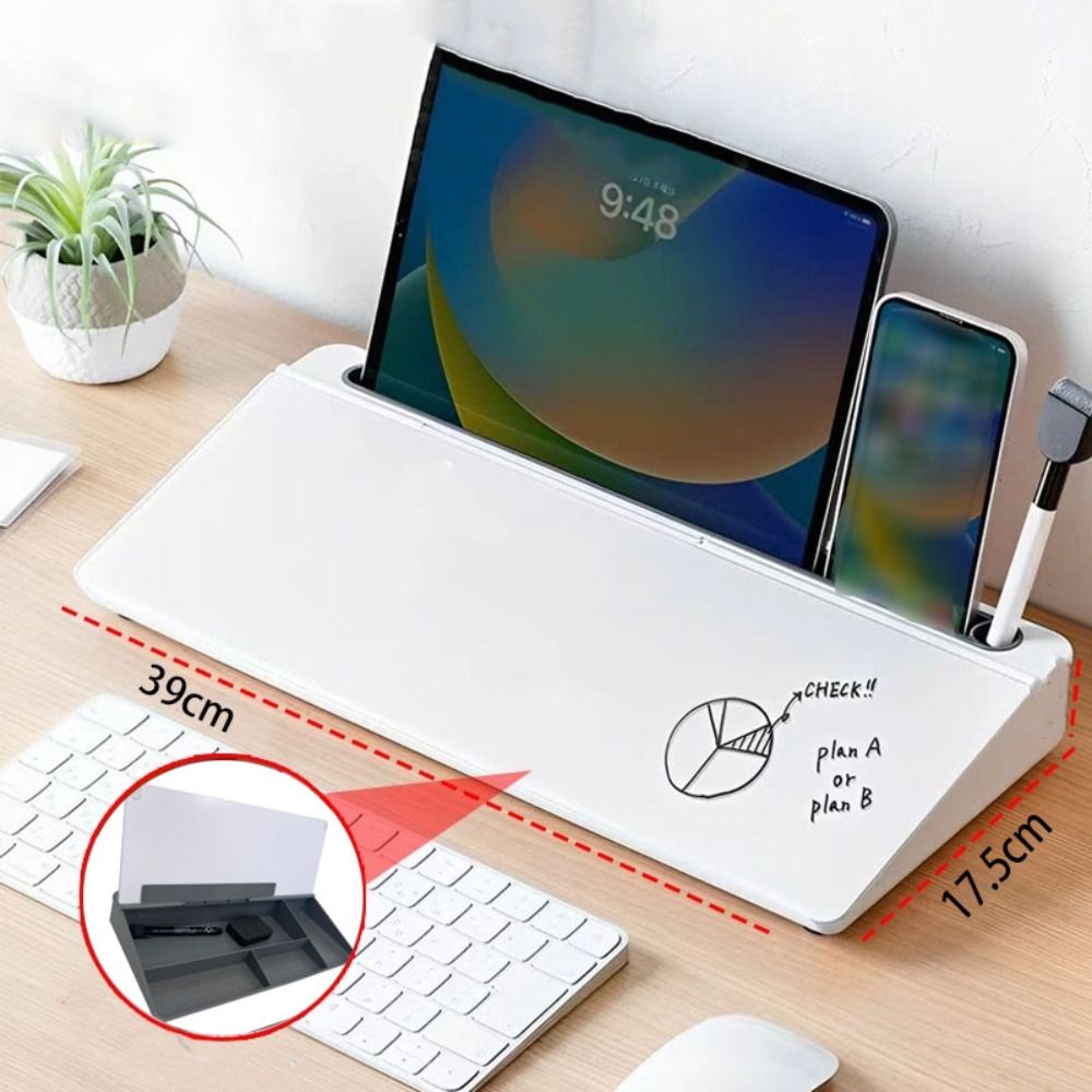 ホットガラスデスクホワイトボードプラスチック強化ストレージホワイトボード家庭用ストレージメッセージボードホームオフィス