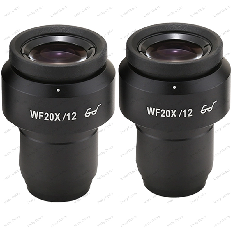 1 個 2 個調節可能な WF20X WF20X/12 ミリメートル広視野接眼レンズ双眼三眼実体顕微鏡 30 ミリメートルインストールインターフェース