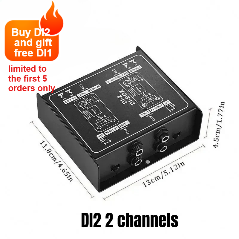 オーディオ 2 チャンネル DI ボックス Alctron パッシブダイレクトボックスミニインジェクションオーディオコンバータ 1 チャンネル DJ 機器ライブショー屋外