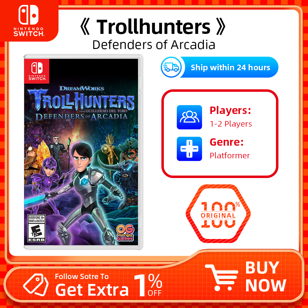トロールハンターズ ディフェンダーズ オブ アルカディア -Nintendo Switch ゲーム-Nintendo Switch 用オリジナル物理ゲームカード アドベンチャー ジャンルをセールします