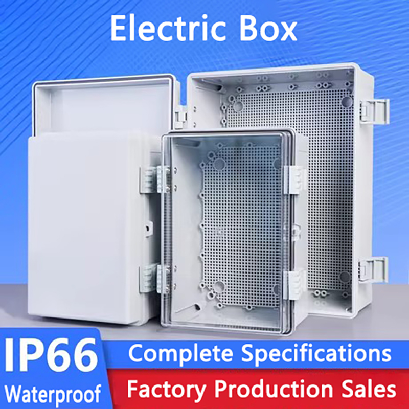 IP66防水ジャンクションボックスエンクロージャABSプラスチック、ヒンジバックル付き電気プロジェクト用電子配電ボックス