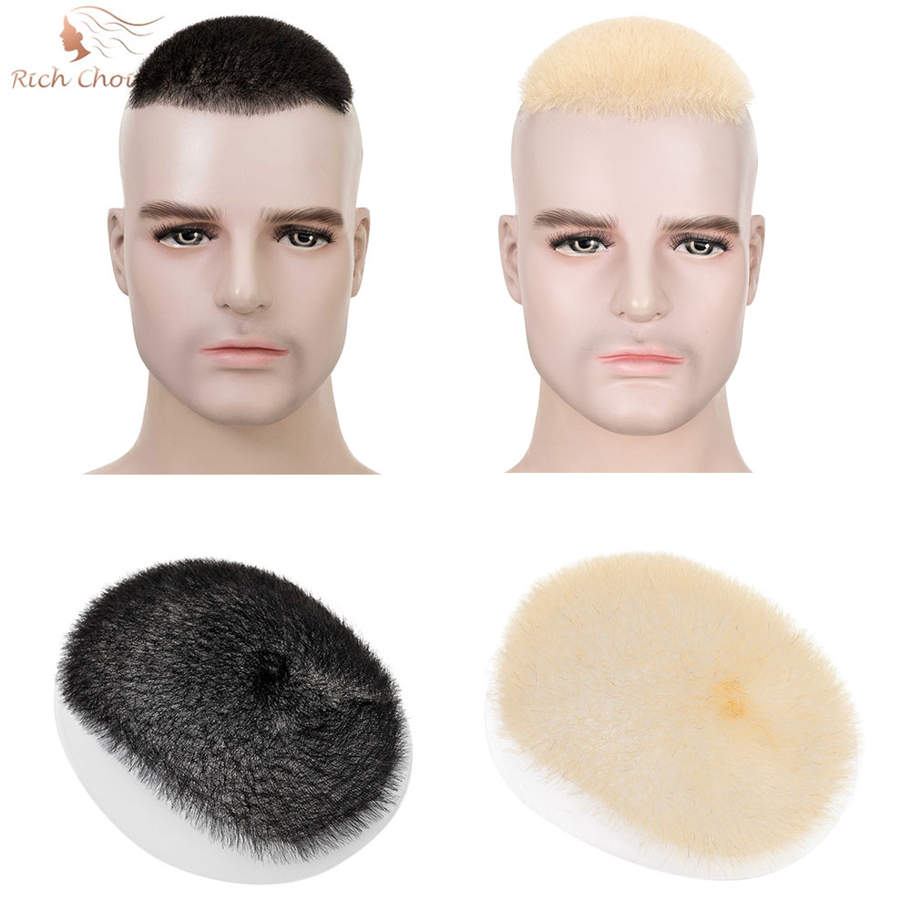 豊富な選択肢男性用ショートヘアかつら 100% 人毛 5 × 7 インチかつら男性用超薄型スキンヘアシステムメンズかつら
