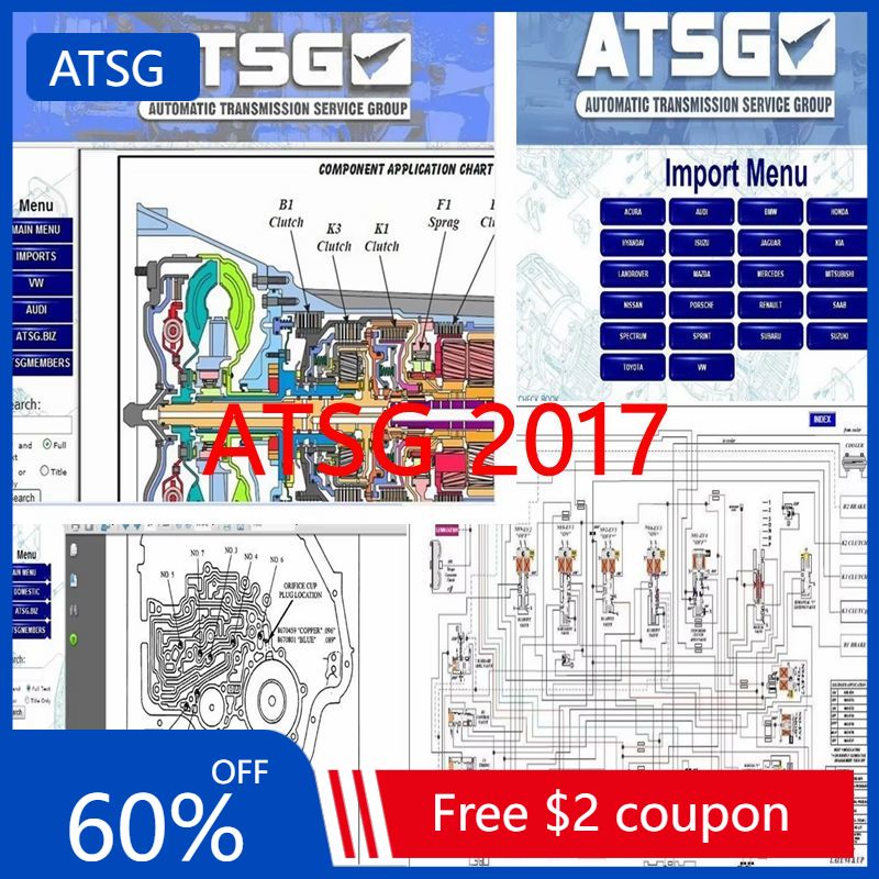 NEW ATSG 2017 ソフトウェア オートマチック トランスミッション サービス グループ 修理マニュアル 診断 自動車ツール ユニットの故障検出