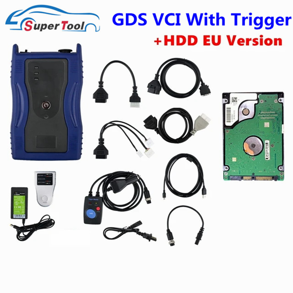 プロフェッショナル GDS VCI 起亜ヒュンダイ OBD2 コードスキャナ GDS-VCI トリガーモジュールコネクタサポートフライトレコード機能
