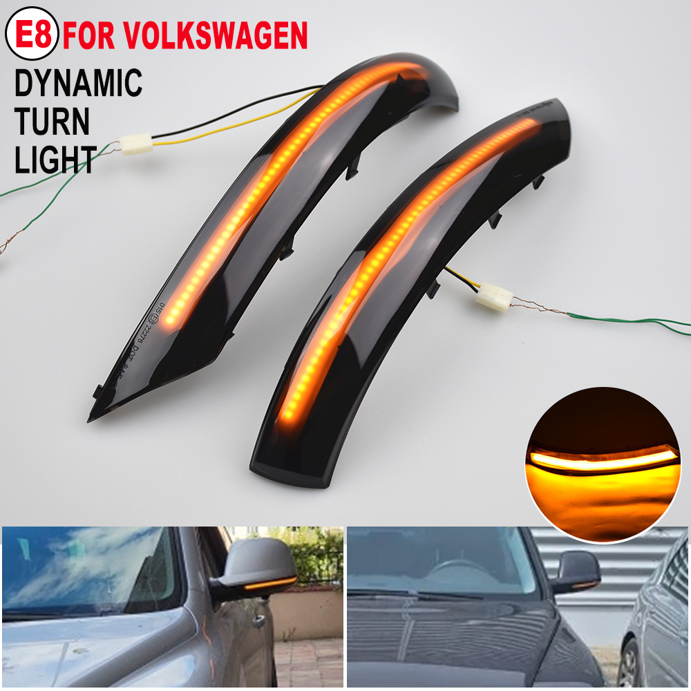 1 ペア Vw フォルクスワーゲントゥアレグ I MK1 7L 2007 2008 2009 2010 車ダイナミックターンシグナルランプサイドミラーシーケンシャル LED ライト