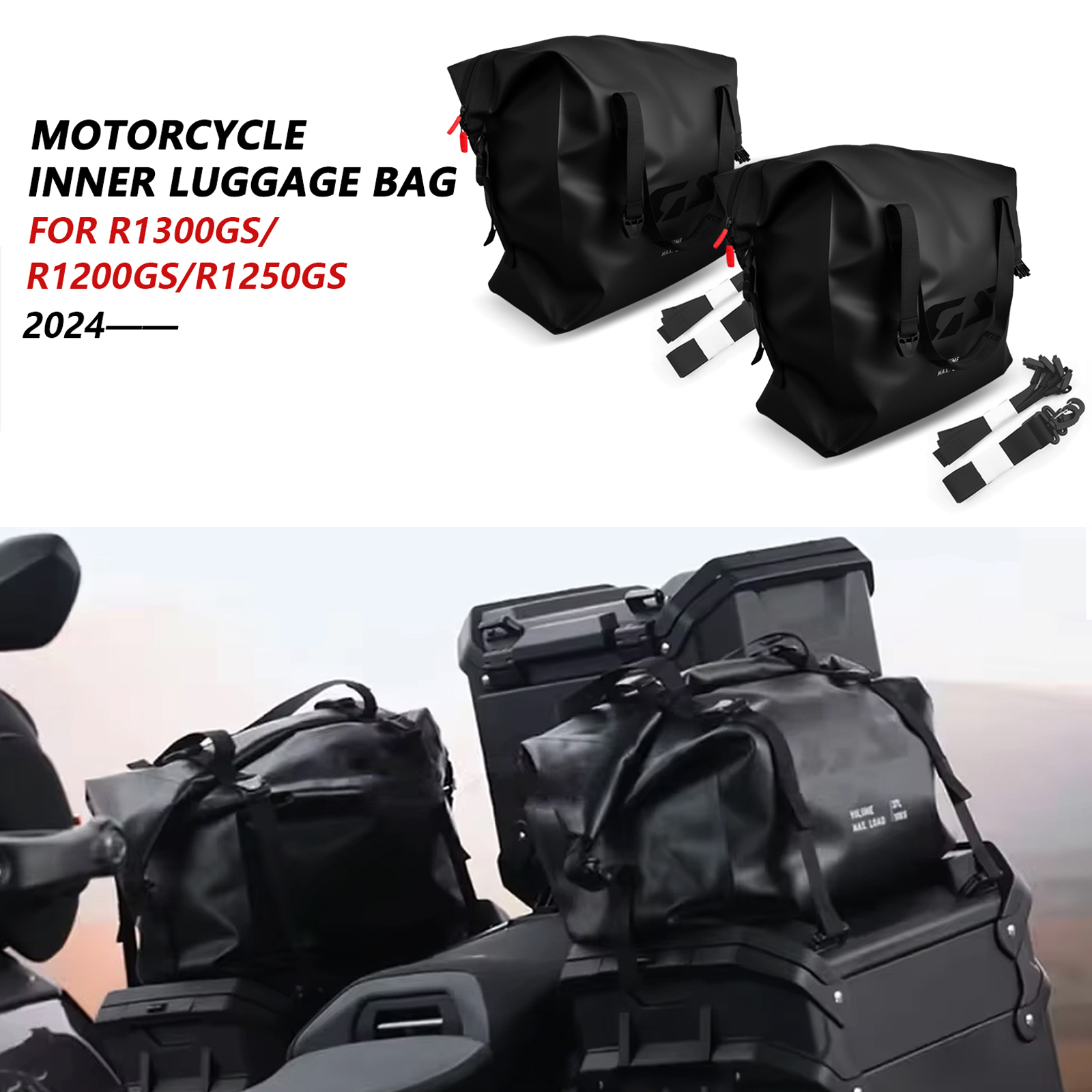 R1300GS アドベンチャー R1200GS ADV R1250GS ADV 2024 2025New 防水荷物ボックスインナーバッグオートバイアルミケースライナーバッグ