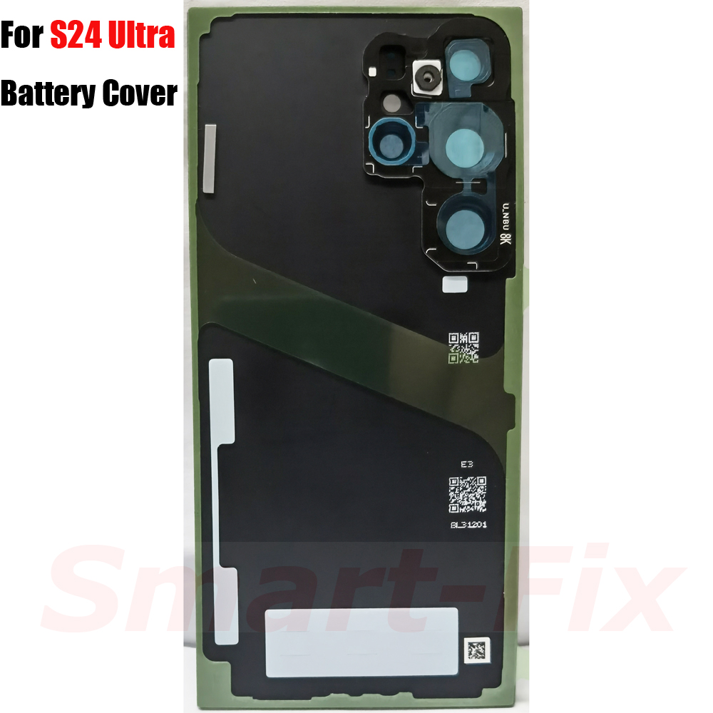 OEM ガラスリアドア交換用ハウジングケース SAM-S24 ウルトラ S24U S24ULTRA バッテリーバックカバーリアカバー接着剤付き小さな部品