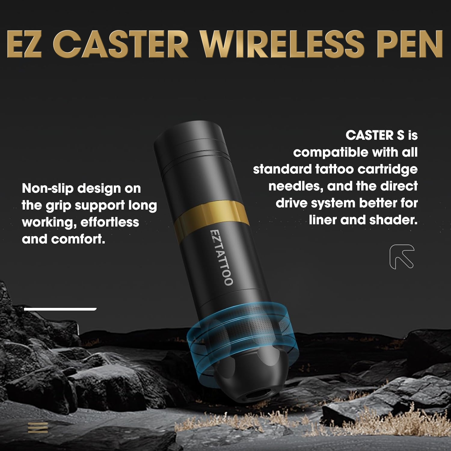 EZ ワイヤレスカートリッジタトゥーマシンペンロータリーワイヤレスバッテリーペンポータブルパワーパック 1500mAh LED デジタルディスプレイタトゥーガン