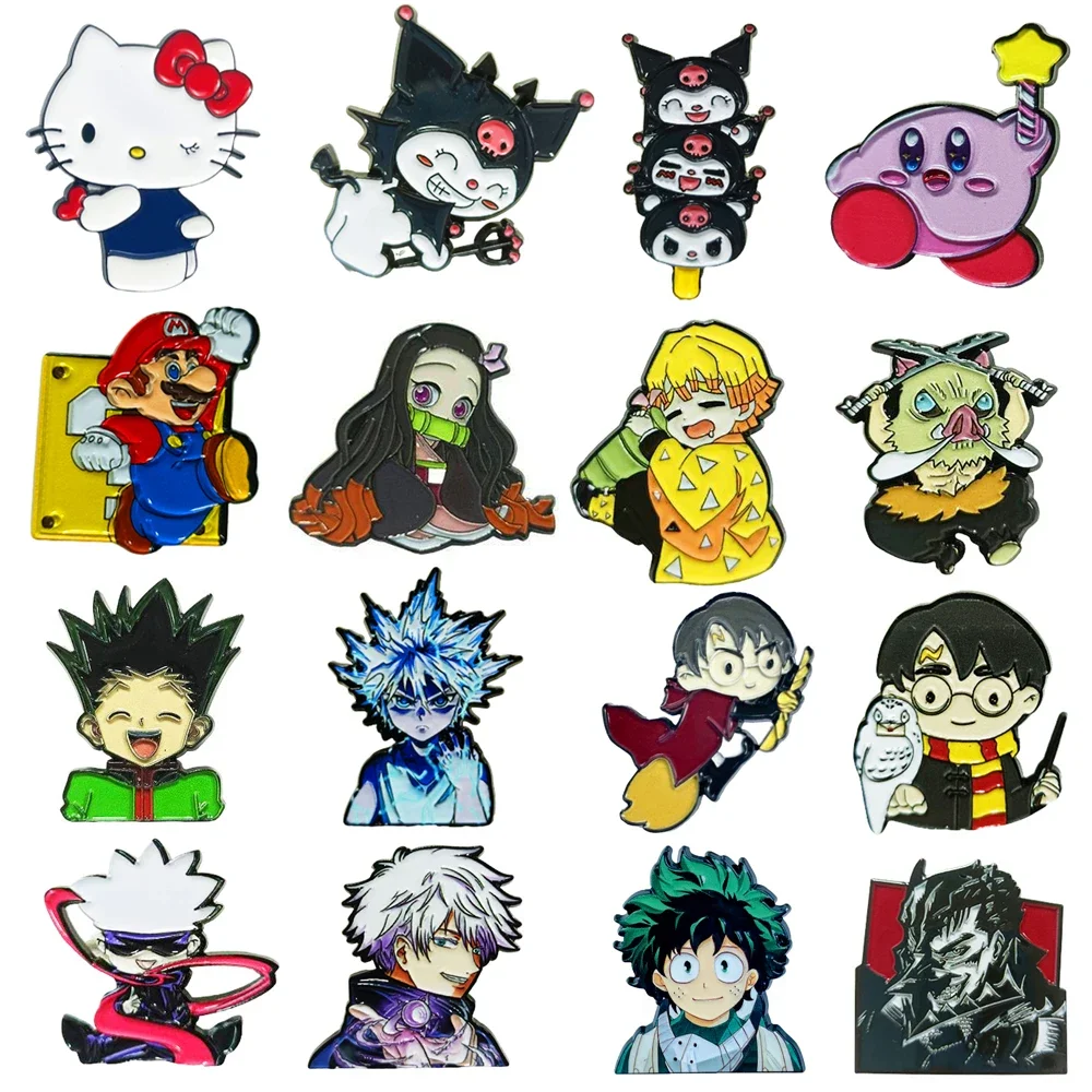 マンガエナメルピンアニメラペルピンバックパック用かわいいものブローチバックパックのバッジブローチ服ジュエリー用