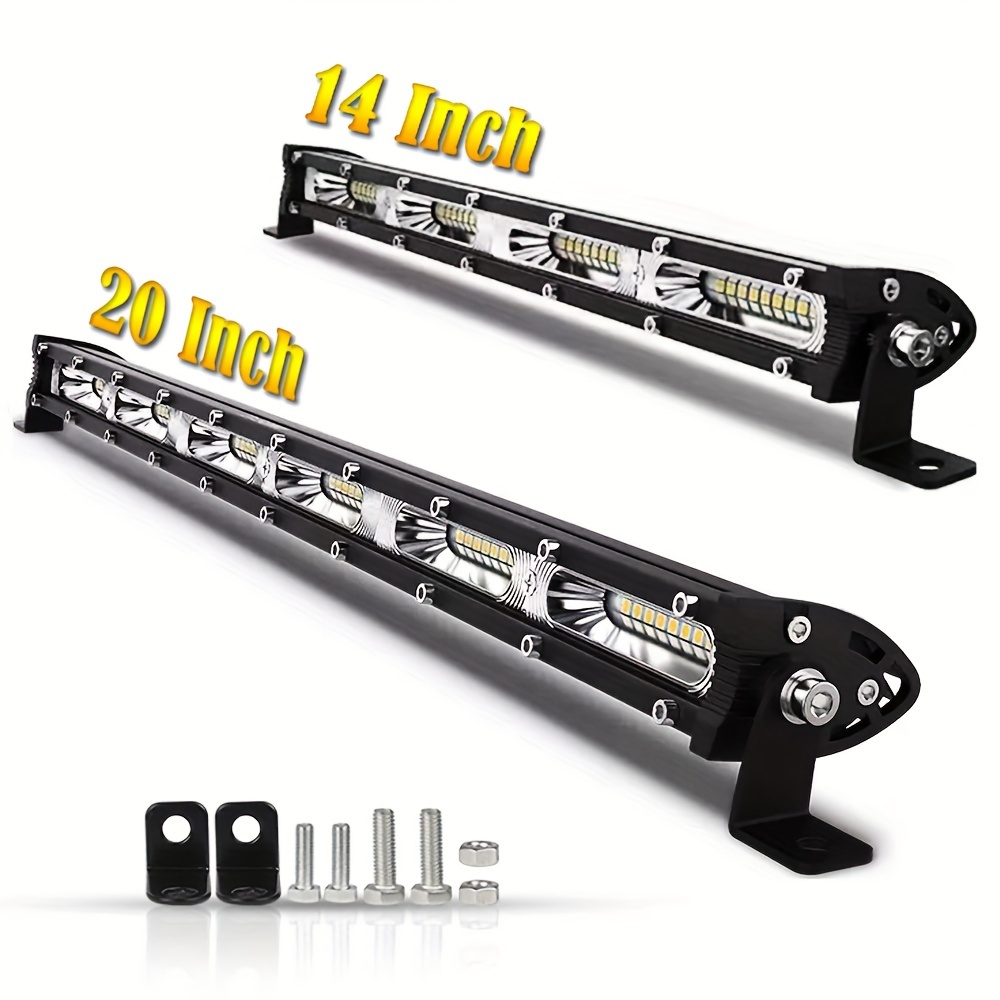 超スリム 14 "20" インチ Barra LED ライトバー 車 12V 24V フラッド Led バー 4x4 フォグ 車 トラック ATV ジープ オフロードワークライトバー、IP67 防水