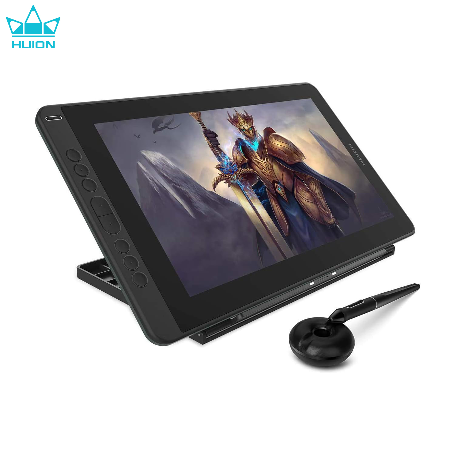Huion 13 インチグラフィックタブレット Kamvas 13 スクリーンペンディスプレイチルト機能付きリモート作業描画用バッテリーフリースタイラス