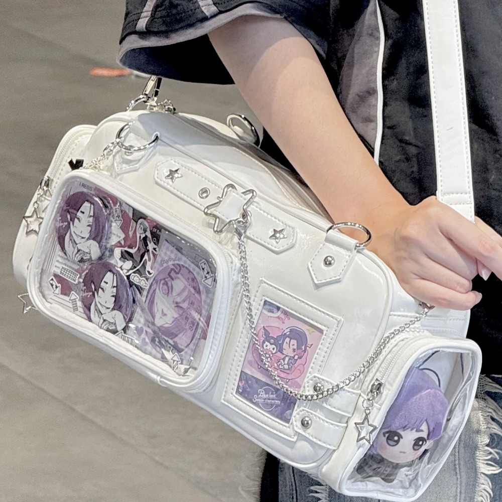 スターチェーン Y2k 原宿ショルダー Itabag ブルーロリータガール痛みバッグ透明日本クロスボディバッグ新しいコンサート韓国ハンドバッグ