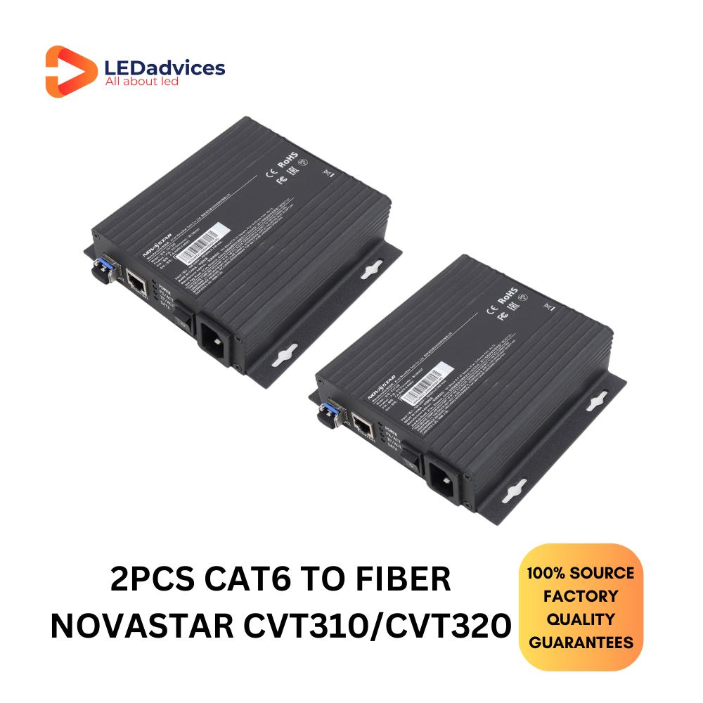 2 個ベストプライス Novastar CVT320 CVT310 CAT6 ファイバー変換 SM/MM シングルモードマルチモード Lan ファイバー LED ディスプレイ 15 キロ 300 メートル