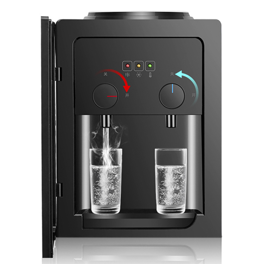 電気ウォーターディスペンサー自動デスクトップ水飲み場家庭用オフィス冷水/温水ディスペンサーヒータークーラー 220V 550 ワット