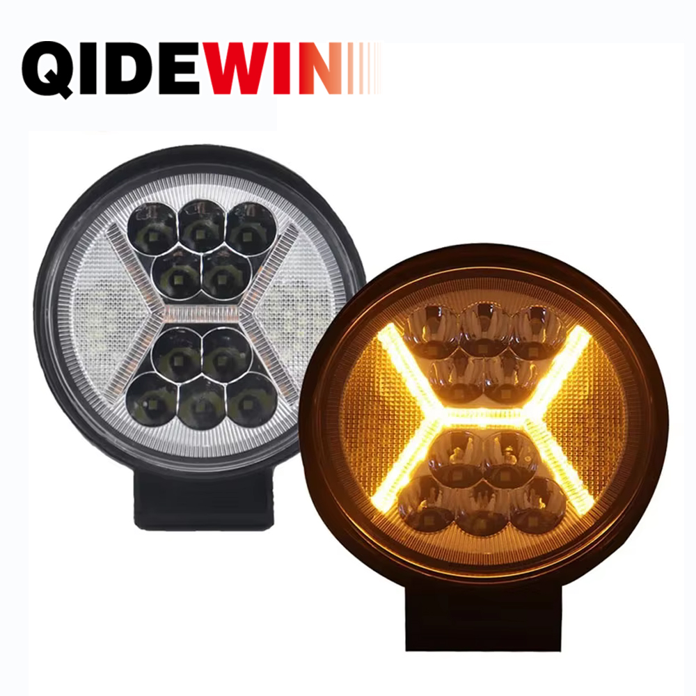 ラウンド LED ワークライト 4 インチスポットフラッドビームオフロード 4 × 4 SUV トラクタートラックフォグランプ駆動車 LED 作業灯