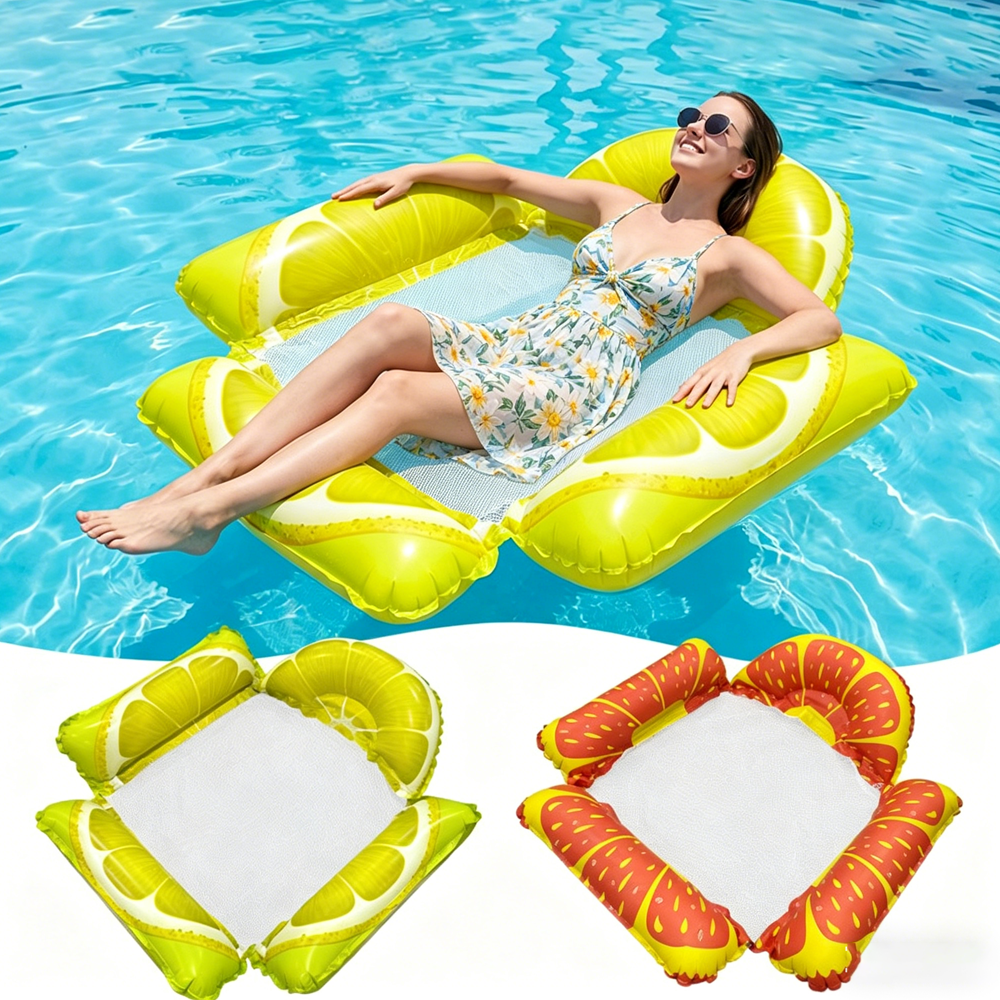 水遊び用の夏用折りたたみインフレータブルマットレス、フルーツハンモックリクライニングチェア、ウォータースポーツ、プールフロート、ビーチおもちゃ