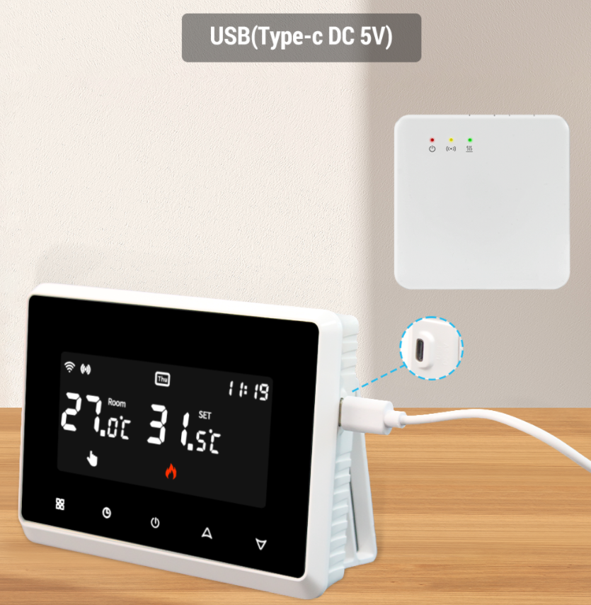 Tuya Wifi ワイヤレスサーモスタットガスボイラー用バッテリー加熱サーモスタット Wifi インテリジェントサーモスタット室温コントローラ