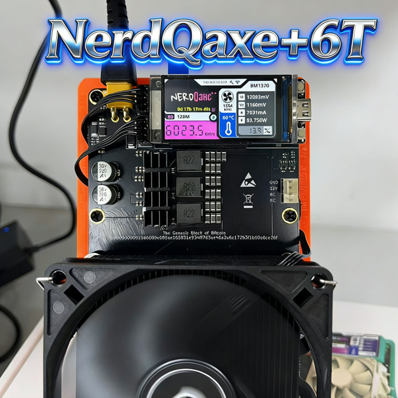 2026 新しいホットセール真新しい NerdQaxe Rev 6.1 6Th/s 100 ワット BTC マイナービットコイン家庭用マイニングマシン
