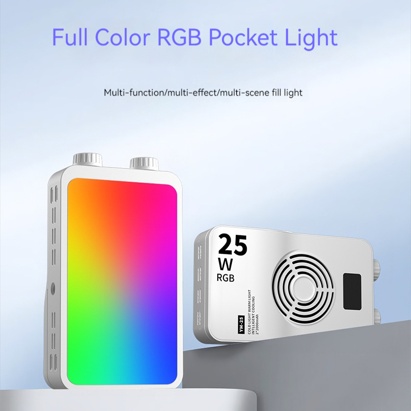 40W LED ポケットライト 25W RGB フルカラーフィルライト、写真撮影、写真撮影、電話ビデオ撮影、ライブストリーミングビデオライト用
