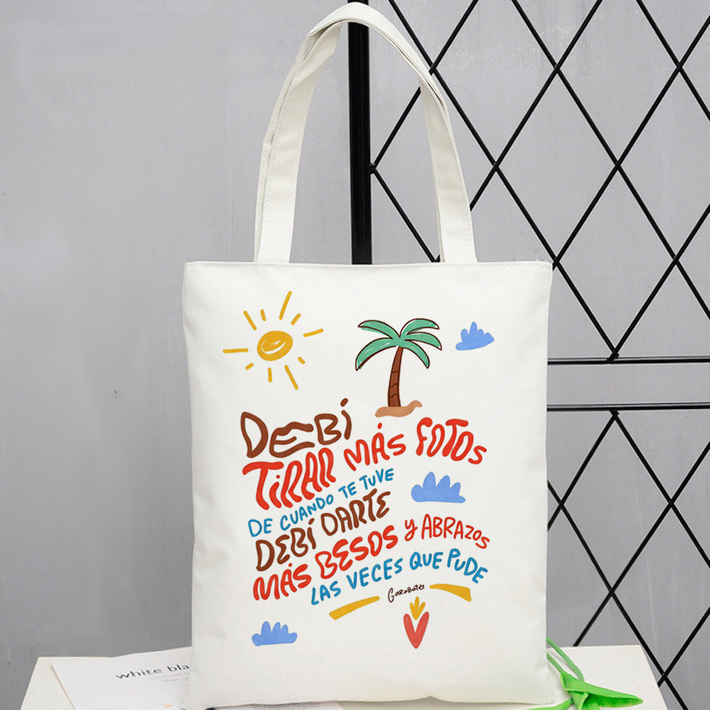 Bad Bunny tote bag sac cabas grocery shoulder  shopping personnalisable woman