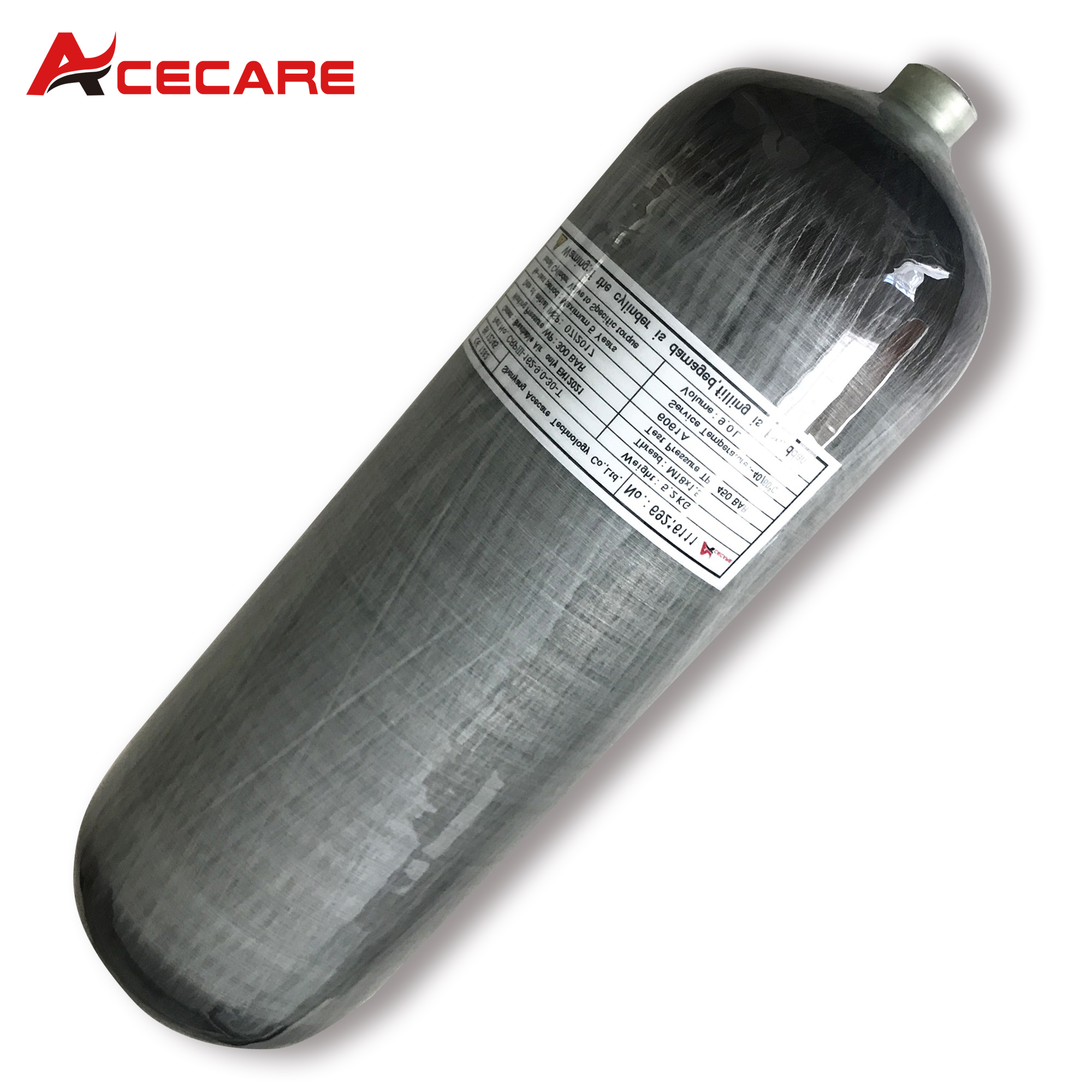 Acecare 9L カーボンファイバーダイビングシリンダー 30Mpa 300Bar 4500Psi スキューバタンク HPA SCBA ダイビング火災安全用