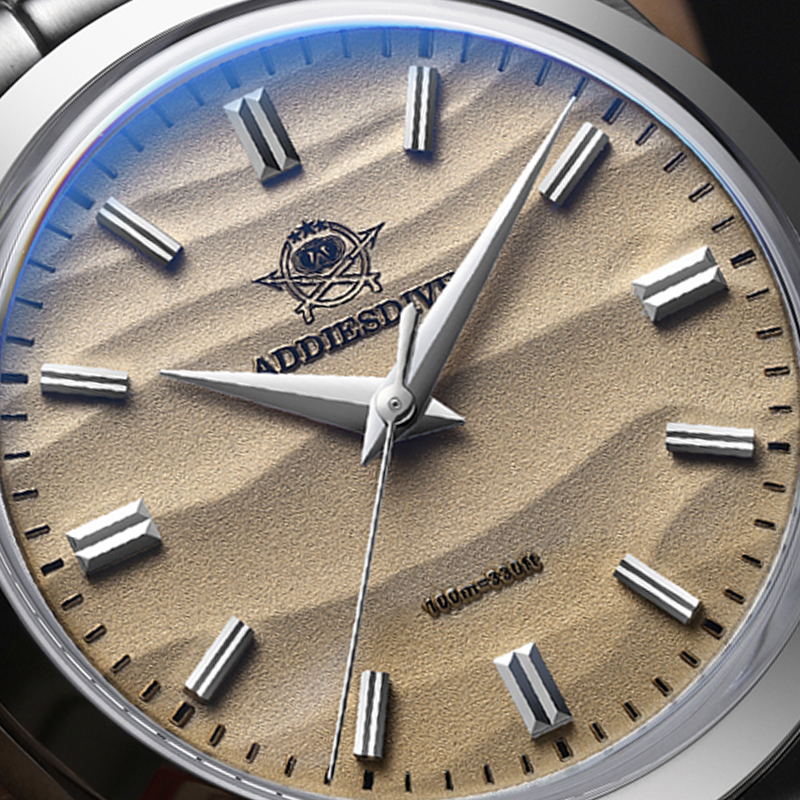 ADDIESDIVE ホット販売 AD2030 メンズクォーツ時計ステンレス鋼 10Bar ダイバー AR コーティング時計レロジオ Masculino 36 ミリメートル腕時計