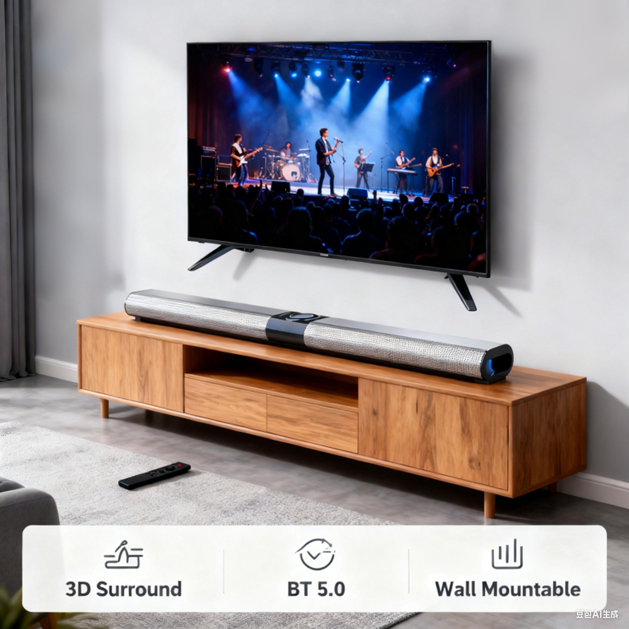 ワイヤレス Bluetooth サウンドバースピーカースーパーパワー有線サラウンドステレオ RGB カラフルなライト HIFI ホームシアター TV プロジェクター PC