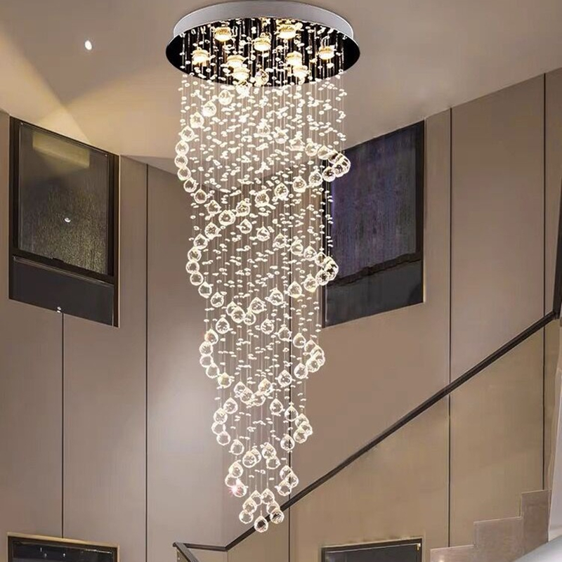 モダンな Led シャンデリア器具高級ハンギングランプ階段階段ホテル光沢ヴィラ化粧台寝室工業用ペンダントライト