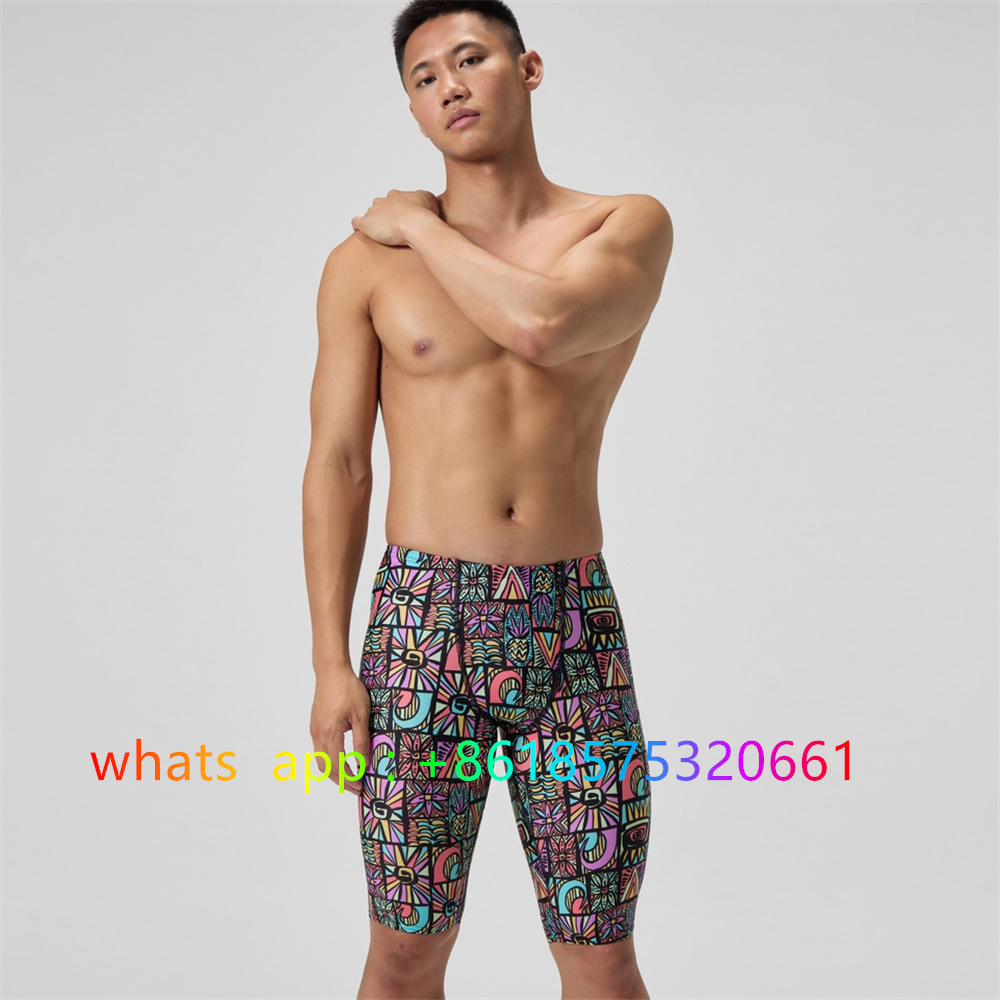 メンズ水着ショートパンツ、スイムトランクス、エンデュランスワークアウトトレーニング水着、レーシングショーツ、ビーチタイツ、水着、サーフジャマー