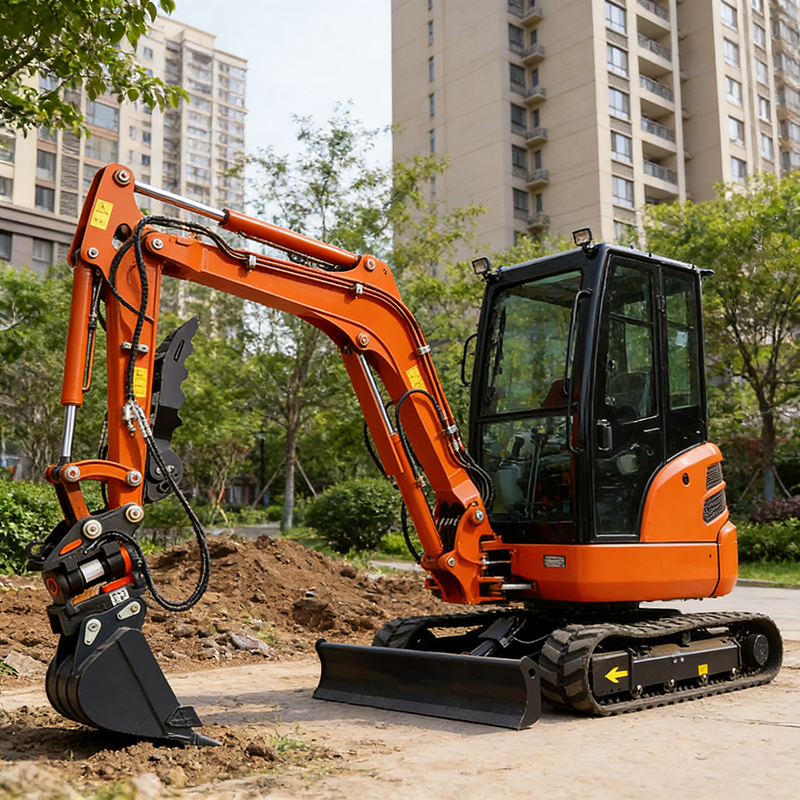 Electric Powered Mini Excavator with Zero Emission and Quiet Operation for Indoor Demolition Work