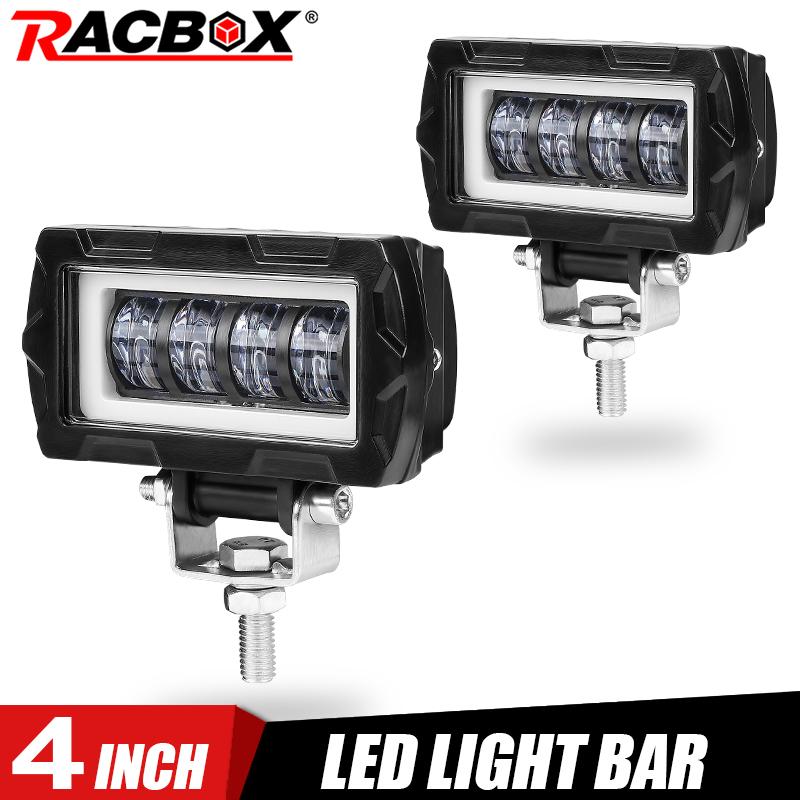4 インチ 7D LED ライトバー 20 ワットホワイト DRL LED バーランニングランプ運転作業灯フォグランプオフロード 4 × 4 車のトラック ATV SUV 12-24V