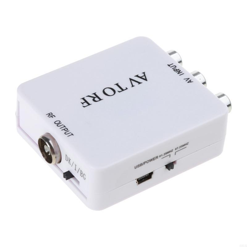AV から RF ビデオコンバータドライバレスアダプタスイッチャー RCA CVSB から RF アダプタコンバータテレビビデオレコーダー用