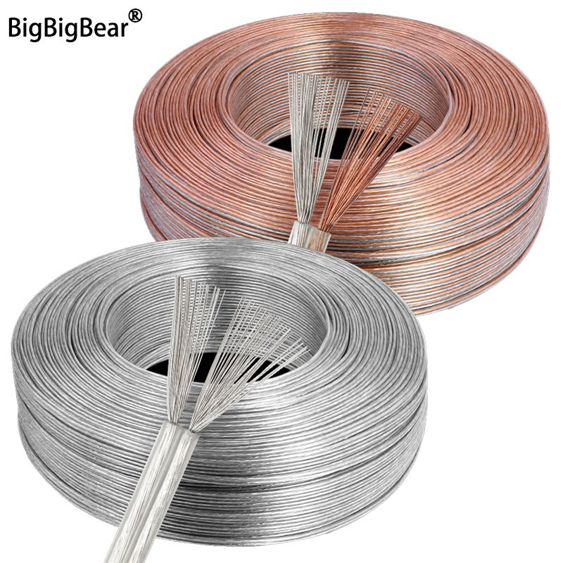 2 〜 50 メートル電源コード UL2468 透明 2Pin シースワイヤー 16/18/20/22/24/26/28/30AWG PVC 絶縁オーディオスピーカーケーブル Led ワイヤーライン