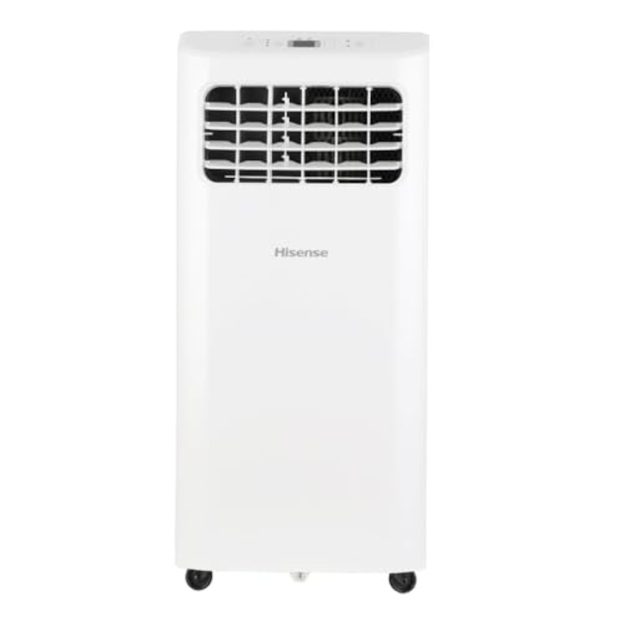 小さな部屋用ポータブルエアコン、白色 ABS プラスチック、白色、3 モード付き 5000-BTU 冷却、47 dB 静かな動作、