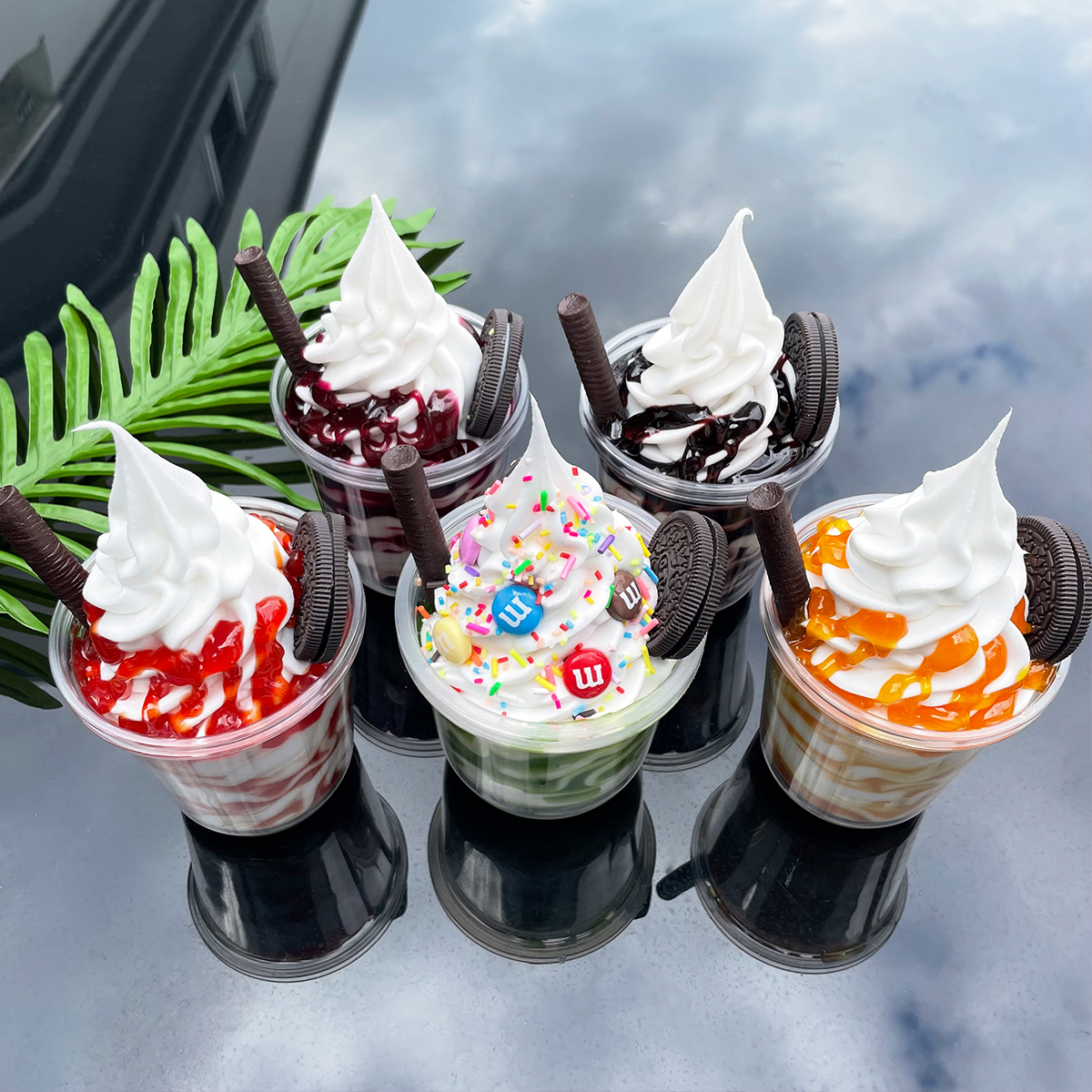シミュレーションクリスピーアイスクリームモデルリアルな人工食品モデル偽食品デザートアイスクリームコーン写真撮影装飾小道具
