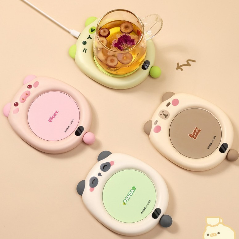一定の温度を備えたかわいい小さなカップウォーマー、加熱ソーサー - コーヒー、ミルクに最適なオフィス断熱ベース