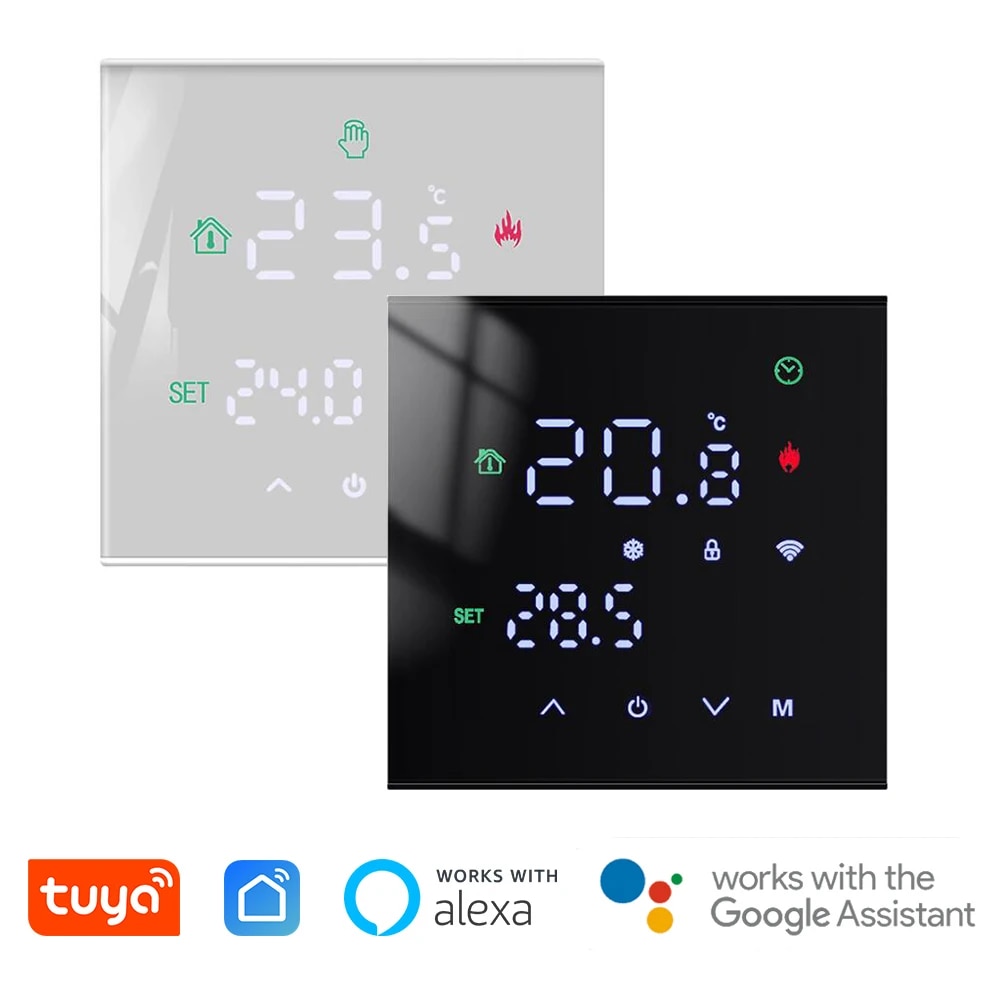 MINCO HEAT 温度コントローラー Tuya WiFi サーモスタット 3A 16A LCD ディスプレイタッチスクリーン水/電気床/ガスボイラー用