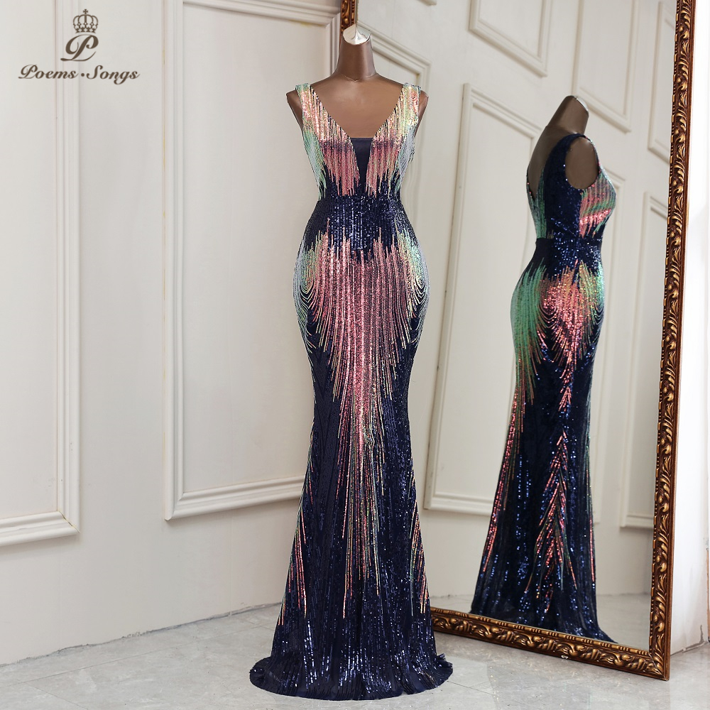 セクシーなディープ V ネックスタイルマーメイドイブニングドレスカクテルドレス Vestidos フォーマルウェディングパーティードレス