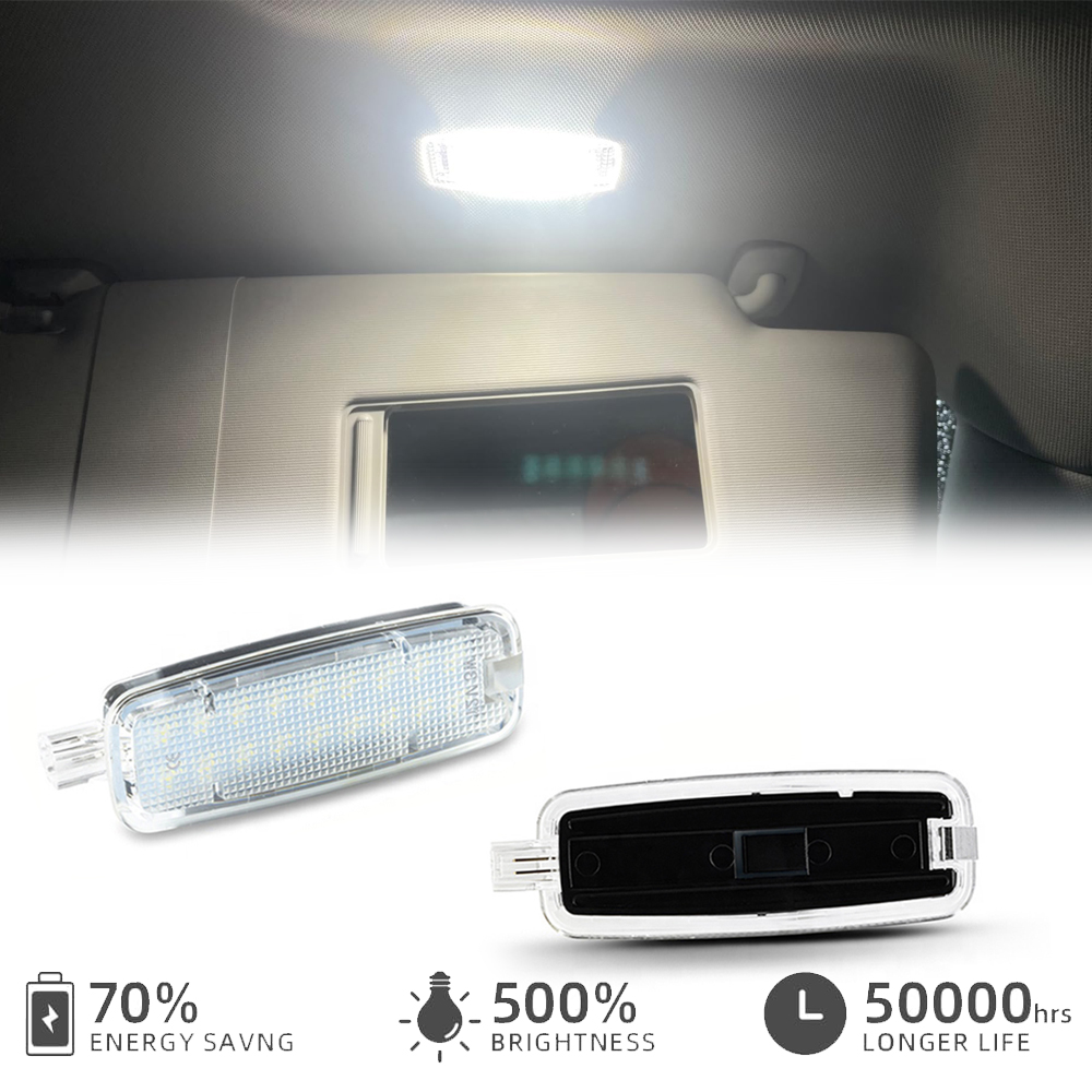 2 個 LED インテリアサンバイザーバニティミラーライト車のフロントドーム読書ランプアウディ A3 RS3 A4 A5 S5 A6 A6L A7 A8 S8 Q5 TT TTS