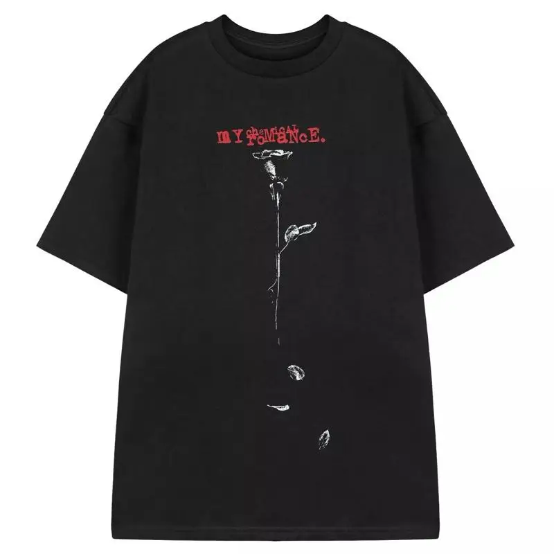 マイ ケミカル ロマンス ブラック ローズ T シャツ D コットン サイズ S 5Xl