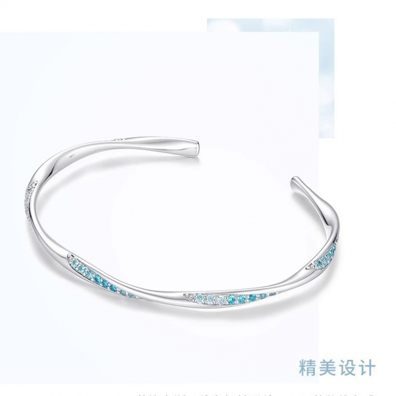 新しい銅電気メッキゴールド純銀ブレスレット、ファッショナブルなメビウスリングカラフルなブレスレット、母の日ギフト G