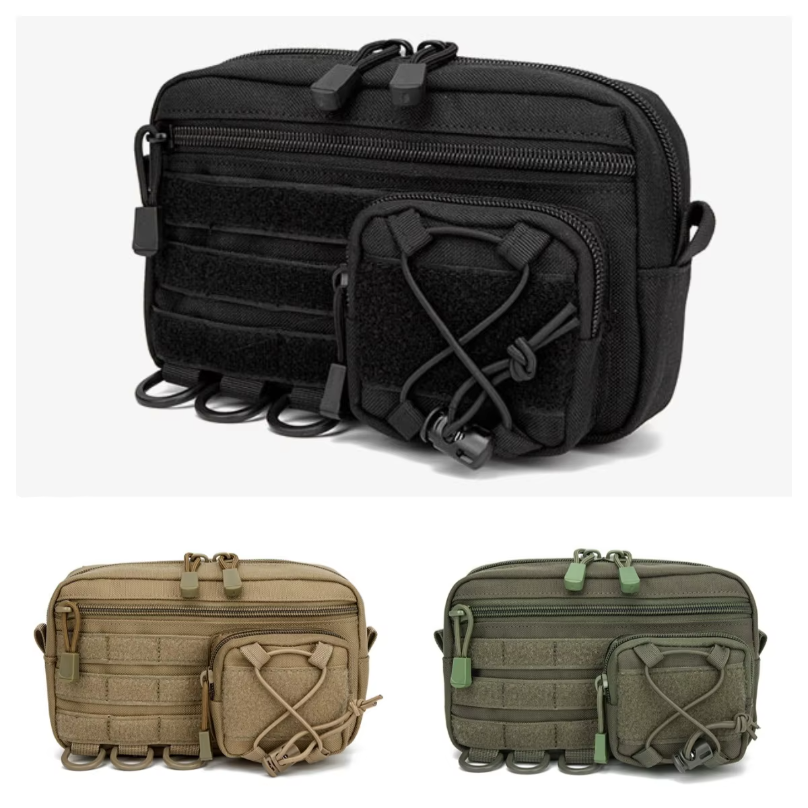 1000D ストレージポーチ Molle オーガナイザーバッグ ユーティリティ EDC ツールポーチ 横型モジュラーポーチ アウトドアウエストパック EMT ハンティングファニーパック