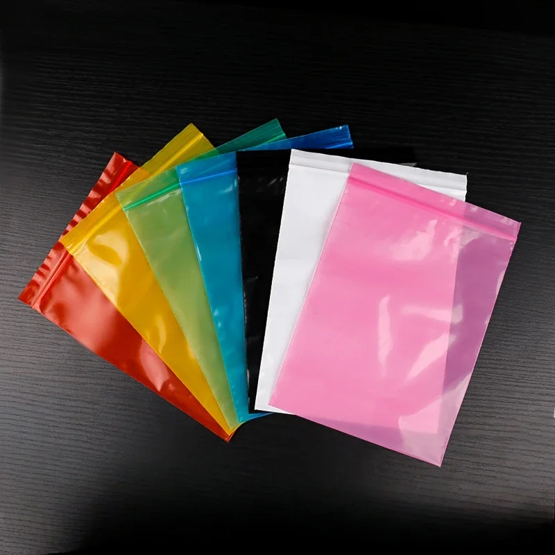 プラスチック PE 色の保管セルフシール袋オレンジ黄色密封包装袋肥厚 0.12 ミリメートル黒と白の密封ポーチ