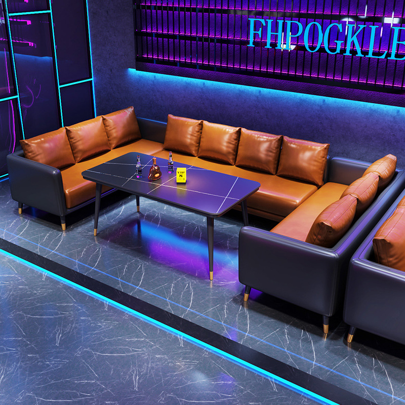 Hookah Lounge bar Furniture bar Table and Chair Sofa Sets Karaoke bar Mini Ktv Booth Shisha Lounge Suite Nightclub Club Sofa